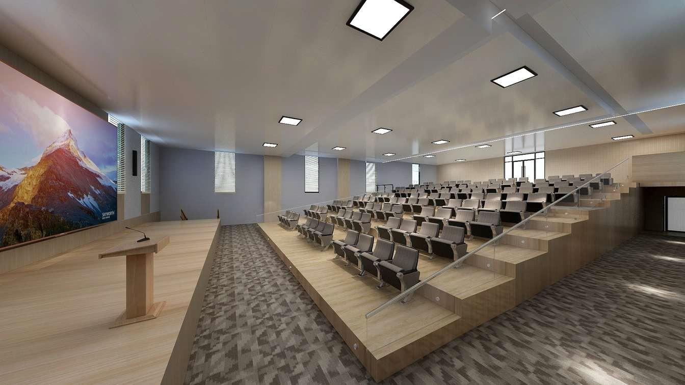 Corporate boardroom audiovisual environment